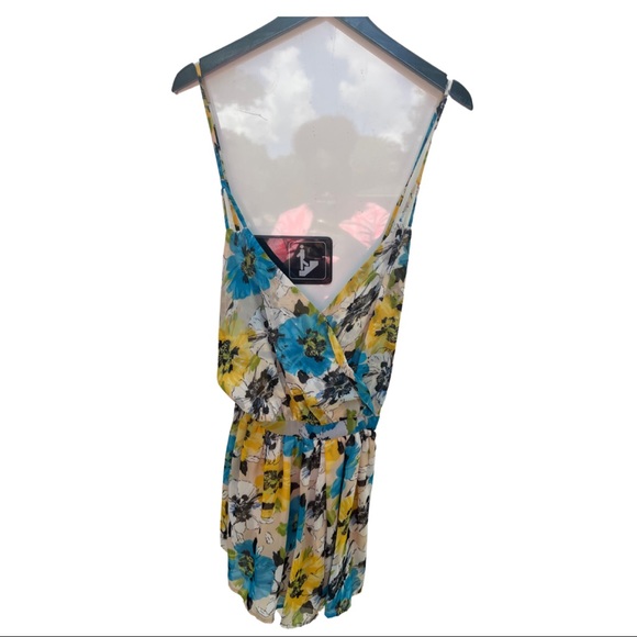 Blue Yellow Floral Romper - Picture 1 of 1